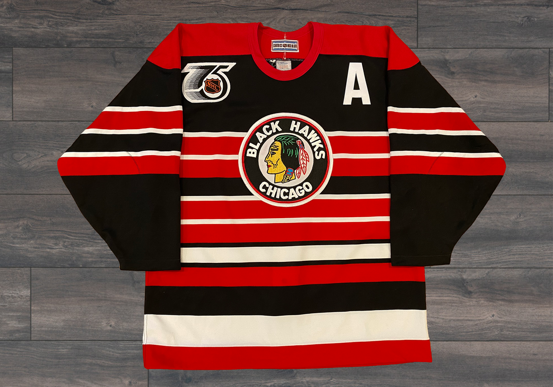 Vintage Chris Chelios Chicago Blackhawks Nike Hockey Jersey Size 48